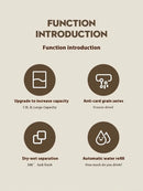 Dog & Cat Automatic Feeder & Waterer Set: Gravity Design, Leak-Proof, Spill-Proof, Anti-Slip, Easy to Clean, Built-In Food Bowl