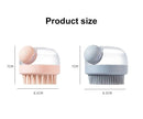 1pc Pet Bath Brush Soft Silicone With Shampoo Dispenser Gentle Massage For Grooming And Cleaning Fur And Hair