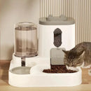 Dog & Cat Automatic Feeder & Waterer Set: Gravity Design, Leak-Proof, Spill-Proof, Anti-Slip, Easy to Clean, Built-In Food Bowl