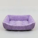 Bed for Dog Cat Pet Square Plush Kennel Medium Small Dog Sofa Bed Cushion Pet Calming Dog Bed House Pet Supplies Winter
